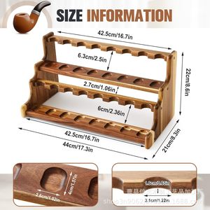 Estante de madera para pipas de fumar, de escritorio, con 4 niveles, para almacenamiento y exhibición. - Product Image 5