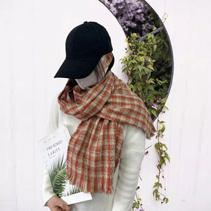 <span class=keywords><strong>Sciarpa</strong></span> Lunga Invernale in <span class=keywords><strong>Seta</strong></span> Stile Coreano a Quadri 180*70cm, Scialle Caldo Antipolvere di Alta Qualità per Donna, Vendita all'Ingrosso - Product Image 3