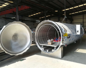 Mới lớn cao mức độ an toàn tự động đôi cửa khử trùng vặn lại đóng hộp Nồi hấp máy ritong 304 khử trùng thực phẩm - Product Image 4