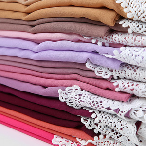 Sciarpa Lunga da Donna in Chiffon Ultra Sottile Traspirante Morbido Personalizzabile con Logo 2026, Design alla Moda con Pizzo e Perle per il Reparto Musulmano - Product Image 6