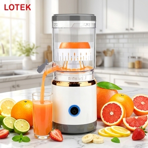 Elektrische Zitruspresse mit leisem DC-Motor, tropffreiem Ausguss & USB-Ladefunktion, 250 ml tragbare Kunststoffkapazität für Hotels, <span class=keywords><strong>Lotek</strong></span> - Product Image 1