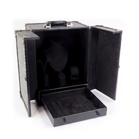 Boîte de présentation de bijoux de luxe pliable carrée personnalisée avec compartiments doublés de velours et étui organisateur de colliers