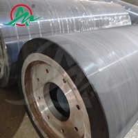 Rouleau enduit de caoutchouc de polyuréthane Rouleau en caoutchouc non alimenté en acier au carbone à double roulement