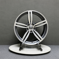 Jantes en alliage forgé sur mesure, 1 pièce, finition usinée argentée, double 5 branches, 18 19 20 21 pouces, 5x120 5x112 pour BMW M3 M4