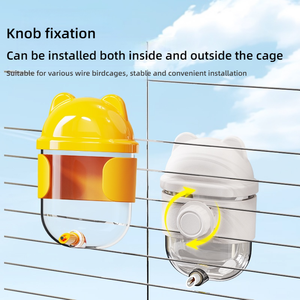 Commercio all'ingrosso automatico bevitore di uccelli alimentatore pappagallo acqua Dispenser ciotole trasparenti per piccioni Starling alimentazione 330ML - Product Image 5