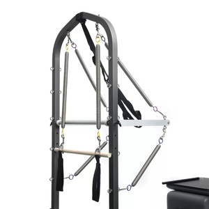 Reformer de yoga commercial en aluminium de qualité supérieure avec demi-tournebrise, modèle Ttrack complet, couleur Noir, référence Eleven-ab-re002 Essence Black - Product Image 5