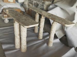 SH STONE Breccia Adonisベージュ大理石コンソールテーブルモダンな室内装飾デザイン新しいKunis Brecciaエントリー廊下家具ヴィラ用 - Product Image 4