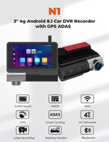 Miroir intelligent 4G LTE avec écran tactile Android double 1080P GPS Tracking Dash Cam Rear View Car DVR Video Recorder