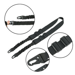전술 2 포인트 탄성 번지 건 슬링 사냥 및 범위 훈련을위한 금속 버클 후크가있는 건 숄더 스트랩 빠른 조정 - Product Image 3