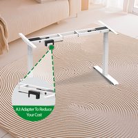 Bureau assis-debout électrique à double moteur 120 kg, réglable en hauteur 60-125 cm, table de bureau relevable