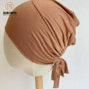 卸売価格でより安いカスタムジャージー綿モダール無地ストレッチムスリムマレーシア製フロントインナーヒジャブキャップムスリム女性用アンダースカーフ - Product Image 5