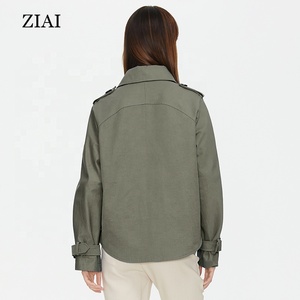 Offre Spéciale personnalisée de haute qualité printemps automne luxe manteau dames vert femmes veste - Product Image 2