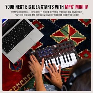 Controlador de <span class=keywords><strong>Teclado</strong></span> MIDI USB-C Mini IV OEM ODM <span class=keywords><strong>MPK</strong></span> para Principiantes y Productores, Teclas Compactas, Pads de Percusión, Perillas, Ruedas de Tono y Modulación - Product Image 3