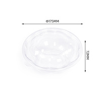 16oz 32oz Bol rond de petite taille de couleur claire Boîte à fruits jetable Matériau Pla Récipient pour aliments à emporter