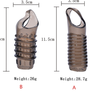 Bestseller Starke männliche recycelbare Silikon Kondom ABS Kunststoff Cockring für Penis Dick Vergrößerung Sexspielzeug - Product Image 3