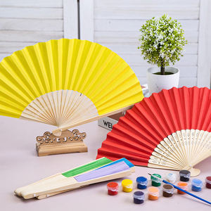 Éventails en papier portables de 8,3 pouces, éventails pliables en bambou pour la décoration de mariage, les fêtes en plein air, les cadeaux et la décoration DIY, la danse - Product Image 3