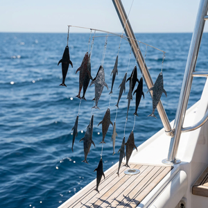 Kit de leurres de pêche en acier inoxydable de 36 pouces, robuste, pour gros gibier, pour la pêche <span class=keywords><strong>au</strong></span> trolling en haute mer du thon, du marlin et du voilier - Product Image 1
