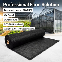 Achat en gros de filet d'ombrage agricole en HDPE noir, robuste, anti-âge, personnalisable de 30% à 95%, toutes saisons