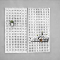 Étagère murale en acier et métal pour organisateur de jeux Noir Blanc Rouge Crochets Outil Panneau perforé avec support de contrôle pour mur
