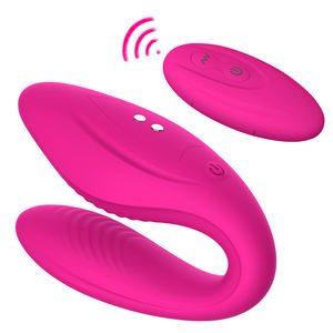 Nueva FORMA <span class=keywords><strong>DE</strong></span> U usable doble estimulación punto G clítoris pareja juguete sexual vibrador <span class=keywords><strong>de</strong></span> Control remoto inalámbrico para mujeres - Product Image 1