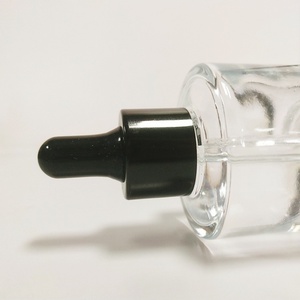 New Design Cosmetic Cylinder Round Frosted clear Transparent 1oz 30ml Hair Oil Glass Dropper <b>Bottle</b> Thick Bottom - Product Image 5