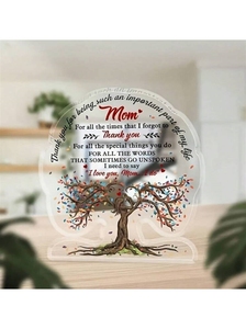 [2D Flat] Heartfelt Acrylic Mom Appreciation Plaque - Meaningful Desk Decor <strong>Gift</strong> for Mother, Bonus , <strong>Stepmom</strong>, Mother-In-Law - No - Product Image 5