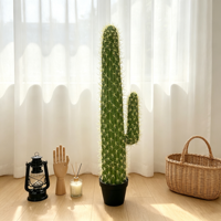 Cactus en pot simulé de grande taille et de haute qualité pour la décoration intérieure - Écologique et durable - Nouveauté pour le Nouvel An et Halloween