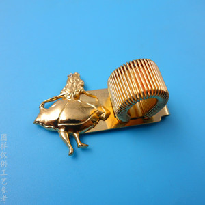 Clip de stylo à ressort en métal 3D en forme de lapin, 45 mm, pour papeterie, cadeaux d'affaires - Product Image 2