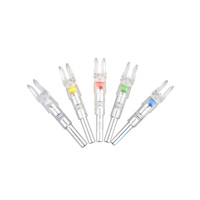 Embouts de flèche LED avec diamètre intérieur de 0,244 pouce/6,2 mm, embouts lumineux pour tir à l'arc, embouts de chasse en plastique avec bouton interrupteur pour flèche