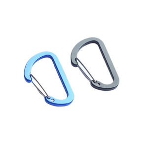 D Type Aluminum Carabiner Keychain Mini Lock Clip Outdoor Backpack Hook Connector Ring - Product Image 1