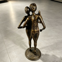 Statue de couple dansant en aluminium, figurine romantique d'amoureux, sculpture humaine, décoration de table, cadeau de mariage, ornement