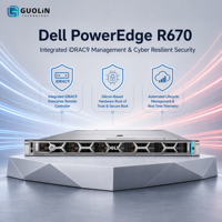 Server Dell R670 1U Dual Socket Berkinerja Tinggi VMware ESXi Hyper-V OpenStack Cloud Computing Cluster 32x DDR5 Rack Server