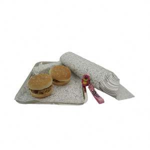 Fabrication professionnelle, prix attractif, plateau imperméable et recyclable pour hamburgers et frites, papier enduit de PE, côté unique en PE - Product Image 1