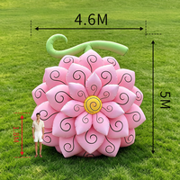 Fleur gonflable personnalisée de 5 m (16,4 pi) avec impression UV pour événements et compétitions, idéale pour les décorations de fêtes et festivals