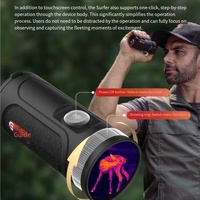 Monoculaire thermique infrarouge à vision nocturne tactique de chasse, synchronisation audiovisuelle, charge rapide, profil haut, métal, extérieur