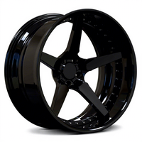 Rines Forjados Personalizados Forgex de 2 Piezas, 18 19 20 21 22 Pulgadas, Diseño Cóncavo, 5 Radios, Compatibles con Corvette C8, BMW M3 M4, Mercedes, Porsche 911