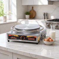 Machine à crêpes électrique infrarouge commerciale de 40 cm avec mécanisme de retournement automatique pour la vente en gros de nourriture de rue