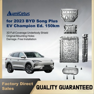 Plaque <span class=keywords><strong>de</strong></span> protection 3D pour BYD, couverture complète, trous <span class=keywords><strong>de</strong></span> fixation d'origine pour BYD Song Plus EV Champion Ed. 2023 150 km résistants au sable, à la boue et aux pierres - Product Image 1