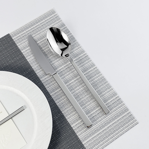 Fangyuan Nặng Vuông Xử Lý 5 Sao Nhà Hàng Bộ Dao Kéo Sang Trọng Chất Lượng Cao Thép Không Gỉ 304 Khách Sạn Bạc - Product Image 5