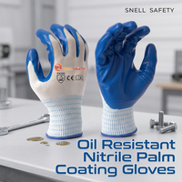 Gants de mécanicien confortables en nitrile avec paume enduite, imperméables, antidérapants, de protection pour les tâches générales d'entretien en usine