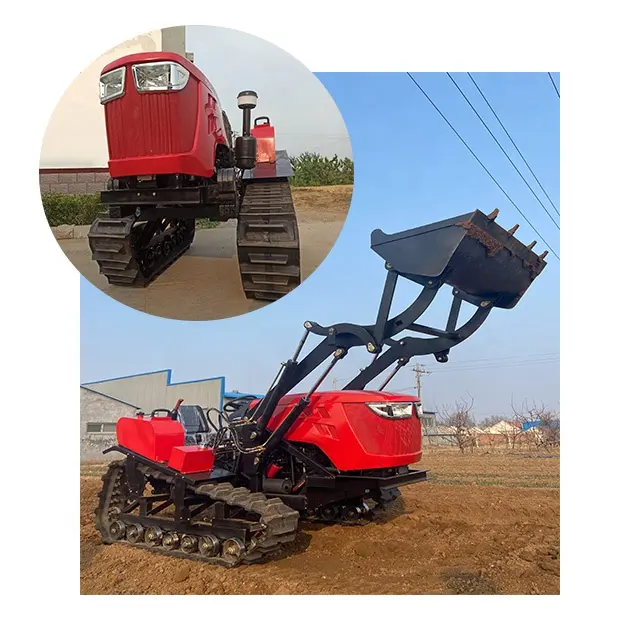 25-120 hp crawler type farm management machine Multi-functional tractor with complete models Diesel ridge building machine