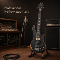Bass Neck 5 Senar untuk Pemain Profesional dengan Body Rosewood Solid DB-5 NA Active Pickup Electric Bass