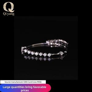 Bijoux à la main pour femmes en argent sterling 925 Connexion <span class=keywords><strong>chair</strong></span> <span class=keywords><strong>et</strong></span> <span class=keywords><strong>sang</strong></span> Bracelet Moissanite <span class=keywords><strong>de</strong></span> style cool - Product Image 1