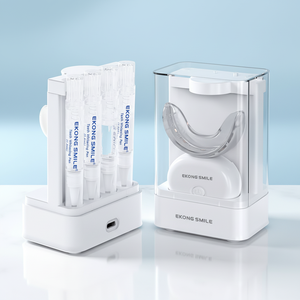 Kit de Blanqueamiento Dental Recargable para Uso Doméstico Recomendado por <span class=keywords><strong>Dentistas</strong></span> con Estuche de Carga UV y Bolígrafos de Gel Personalizados - Product Image 1