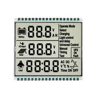 Module LCD segmenté TN réfléchissant noir stable, accessoires personnalisés pour onduleur solaire photovoltaïque