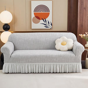 Ensemble de housses de canapé intégrées, épaisses, entièrement enveloppantes, élastiques, protection de canapé, toutes saisons, universelles, double accoudoir - Product Image 1