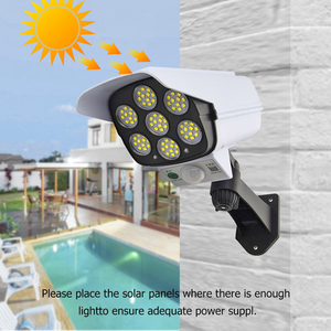 Caméra de sécurité factice à énergie solaire 77 LED lumières de caméra factice - Product Image 6