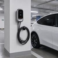 Estación de Carga para Vehículos Eléctricos Nivel 2 J1772 Tipo 2 EVSE Wallbox con Control por WiFi a través de Aplicación, Pantalla LCD, IP55, UL 2594, IEC 61851, para el Hogar