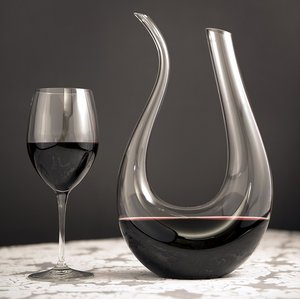 Decantador de vino en forma de U de cristal hecho a mano, accesorios de vino tinto, Carafe, regalo de Navidad, Casa, bar, 1500ml, superventas en línea - Product Image 1
