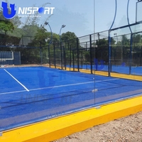 Terrain de padel professionnel de haute qualité 2024, 10x20m, panoramique